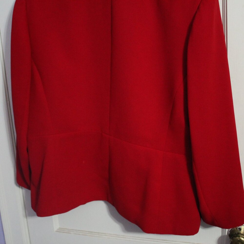 Kasper Separates Red Polyester Blazer Size 24w - image 8